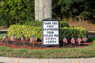 First Responders Appreciation Parade Route Signs.